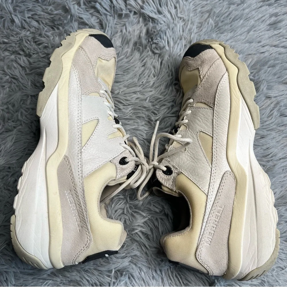 Merrell Sneakers Womens 9.5 Boulder Range J05498 Ivory Gray Casual Shoes Outdoor